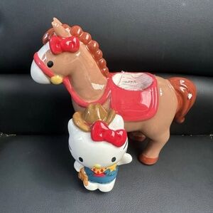 NEW Hello Kitty X Blue Sky Clayworks Cowgirl & Horse Ceramic Tea Light Holder